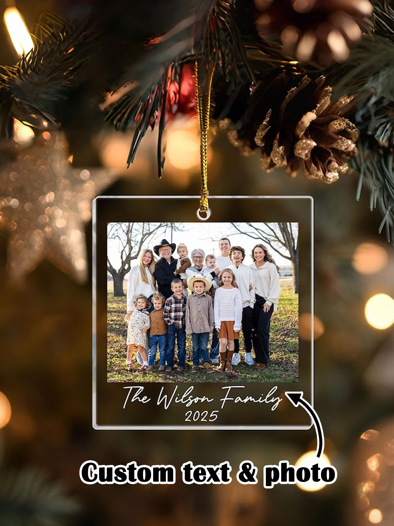 Customized Christmas Acrylic Photo Ornaments